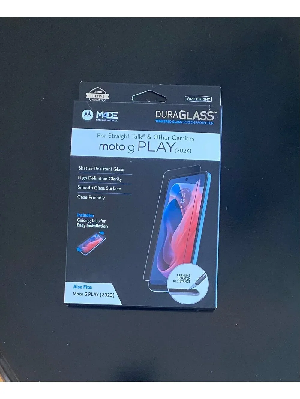 DuraGlass Tempered Glass Screen Protector for Motorola moto g PLAY (2024,2023)